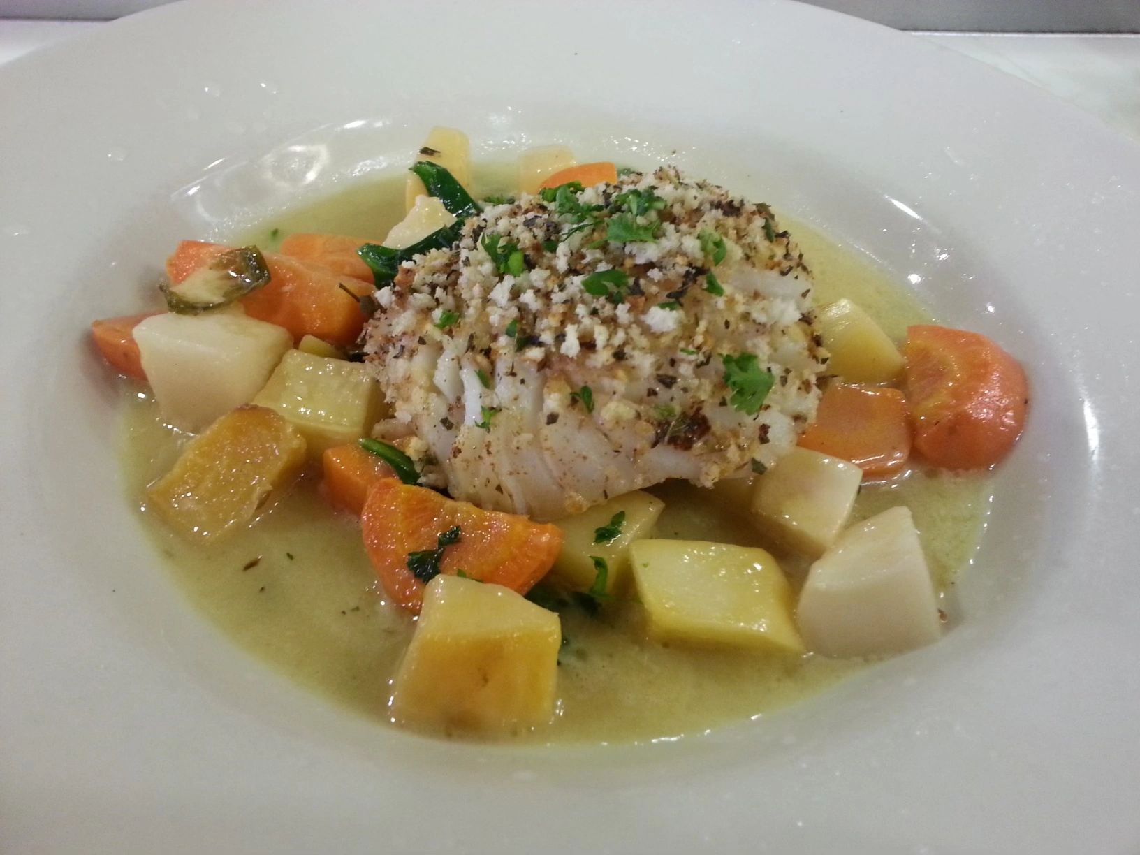 Herb Crusted Sea Bass